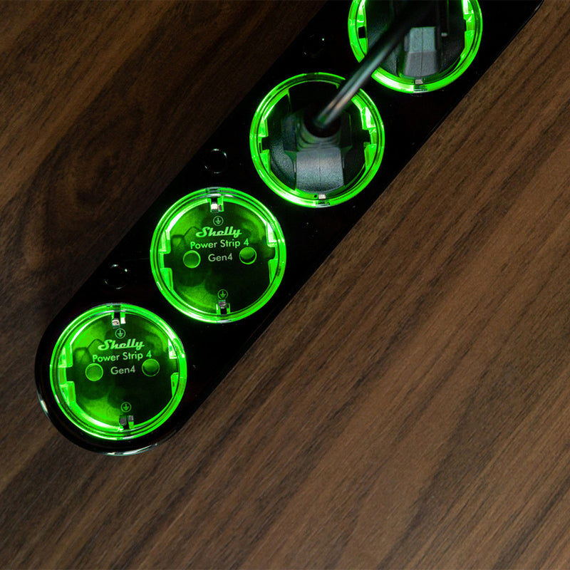 Afbeelding laden in galerijviewer, Shelly power strip gen4 stekkerdoos (zwart, wifi, bluetooth, zigbee)
