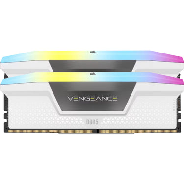 Corsair vengeance rgb 32 gb ddr5-6000 (2x 16 gb) werkgeheugen (wit, cmh32gx5m2e6000z36w, xmp 3.0)