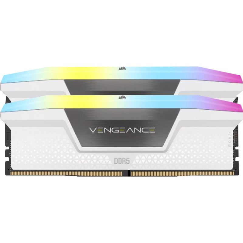 Afbeelding laden in galerijviewer, Corsair vengeance rgb 32 gb ddr5-6000 (2x 16 gb) werkgeheugen (wit, cmh32gx5m2e6000z36w, xmp 3.0)

