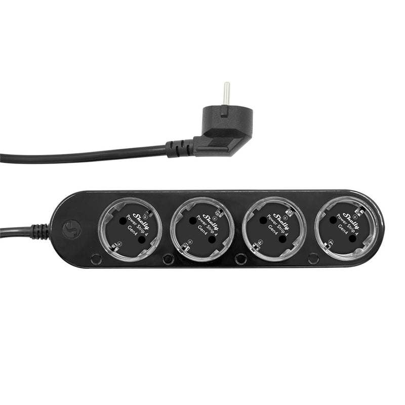 Afbeelding laden in galerijviewer, Shelly power strip gen4 stekkerdoos (zwart, wifi, bluetooth, zigbee)

