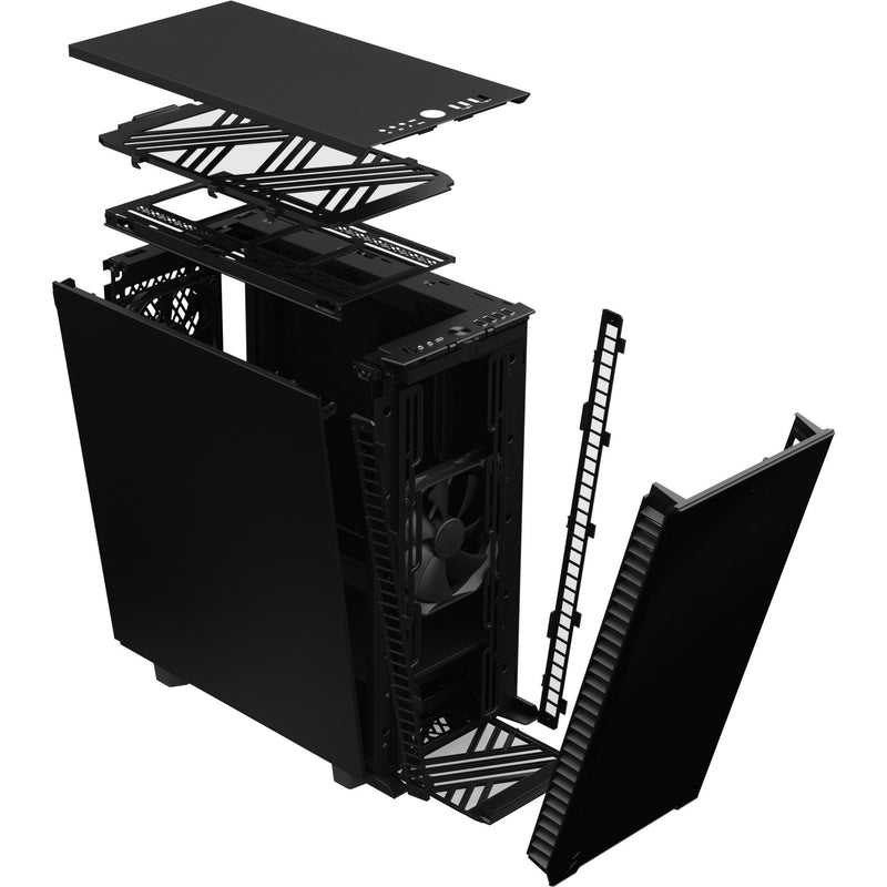 Afbeelding laden in galerijviewer, Fractal design define 7 compact midi tower behuizing (zwart | 4x usb-a | 1x usb-c)
