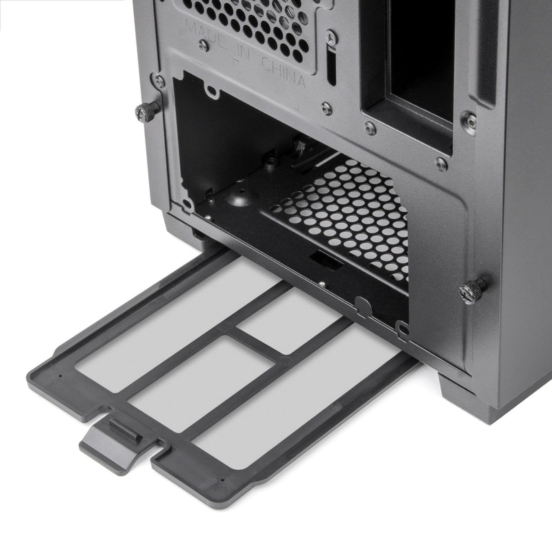 Afbeelding laden in galerijviewer, Silverstone cs382 mini tower behuizing (zwart | 2x usb-a | 1x usb-c)
