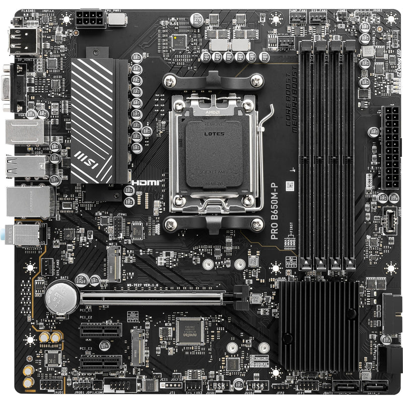 Afbeelding laden in galerijviewer, Msi pro b650m-p socket am5 moederbord (zwart, raid, 2.5 gb-lan, sound, µatx)
