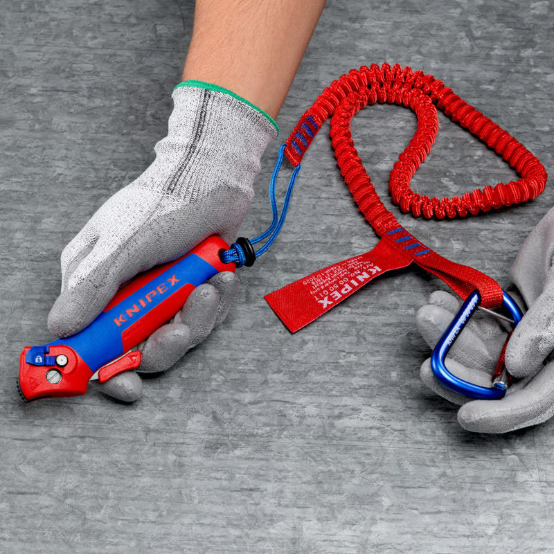 Afbeelding laden in galerijviewer, Knipex kabelmes, met glijschoen (rood blauw)
