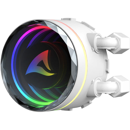 Sharkoon s80 rgb white waterkoeling (wit, 4-pins pwm fan-connector)