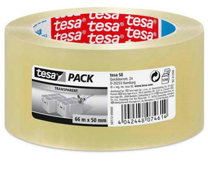 Tesa verpakking tape standaard 66m x 48mm kleurloos