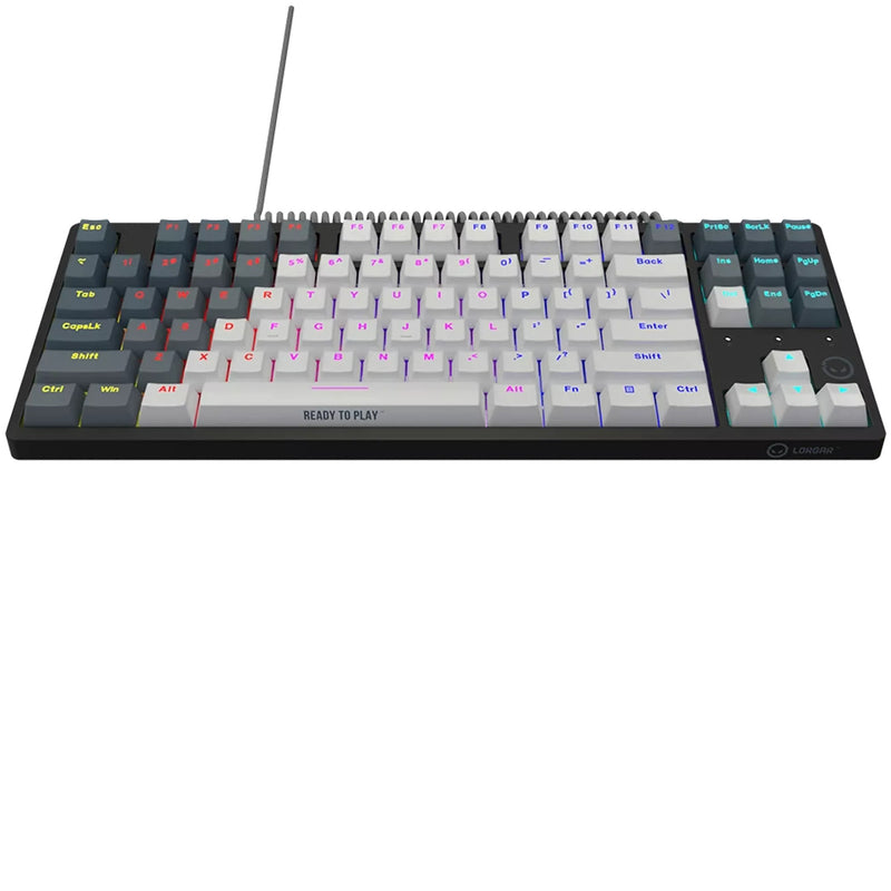 Afbeelding laden in galerijviewer, Lorgar azar 514tkl rgb mechanisch gaming toetsenbord (wit, us lay-out (qwerty), logar dream, 80% (tkl), rgb)
