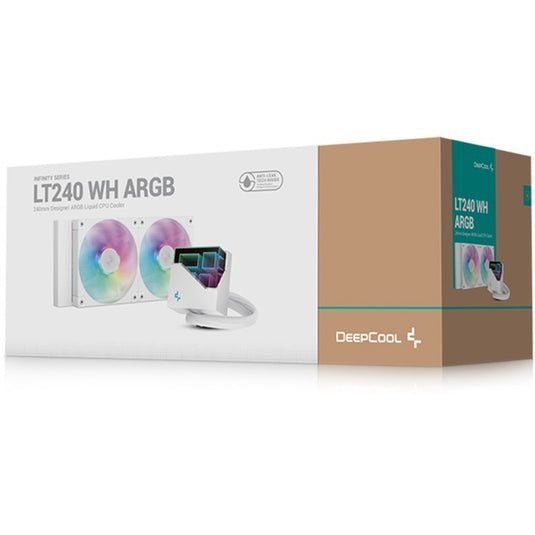 Deepcool lt240 argb waterkoeling (wit, 4-pins pwm fan-connector)
