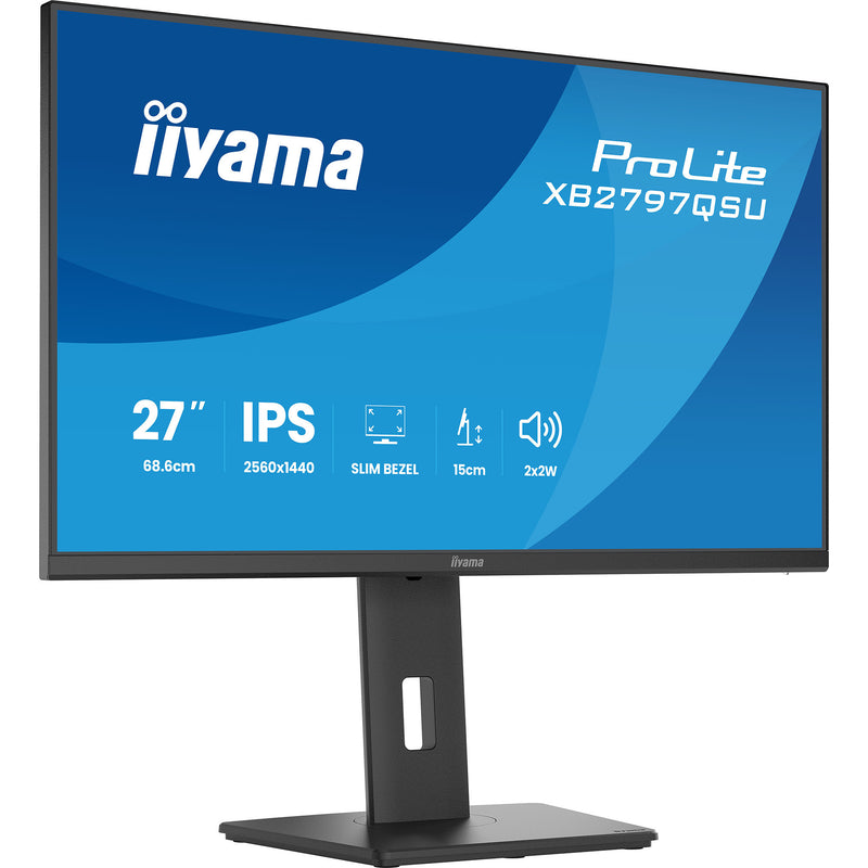 Afbeelding laden in galerijviewer, Iiyama prolite xb2797qsu-b1 27 monitor (zwart (mat), hdmi, displayport, usb, audio)

