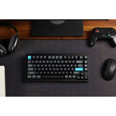 Keychron q1 ultra-m4 8k wireless custom mechanical keyboard (zwart, us lay-out (qwerty), silk pom banana, 75%, rgb, hot swap, 8k, 2.4 ghz | bluetooth 5.2 | usb-c)