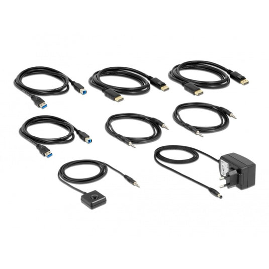 Delock displayport 1.4 8k kvm-switch (grijs zwart)