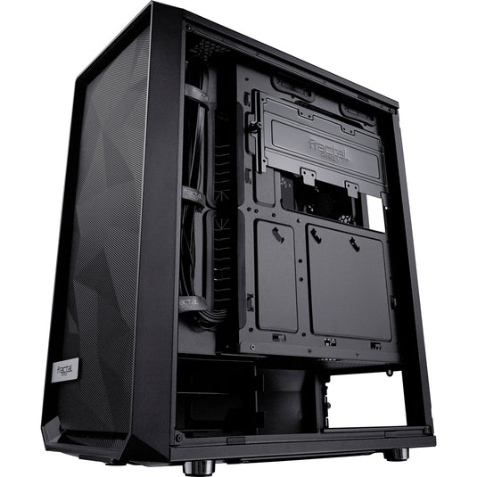 Fractal design meshify c midi tower behuizing (zwart | 2x usb-a | tempered glass)