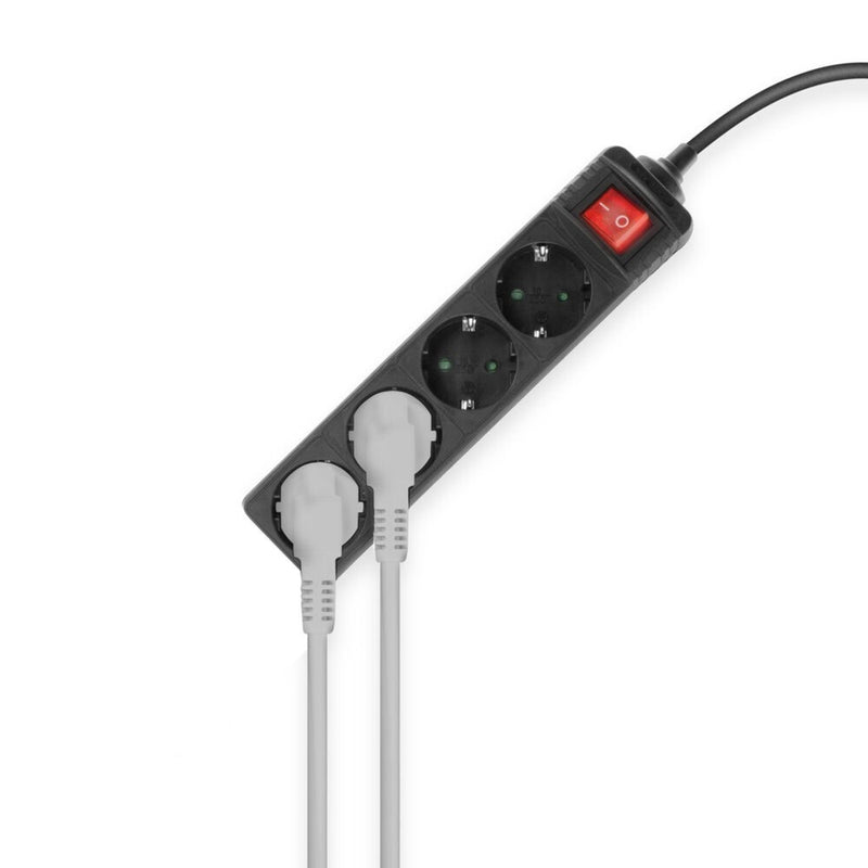 Afbeelding laden in galerijviewer, Act connectivity act stekkerdoos met lichtgevende schakelaar, 4 sockets, 2 m, zwart ac2440
