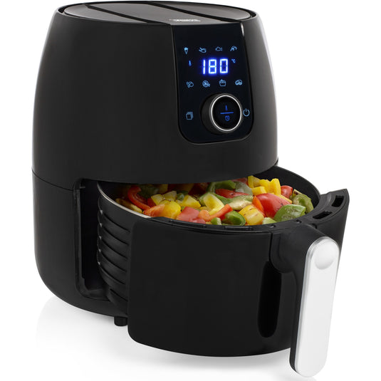 Princess 182025 aerofryer xxl heteluchtfriteuse (zwart zilver, 4,5 liter)