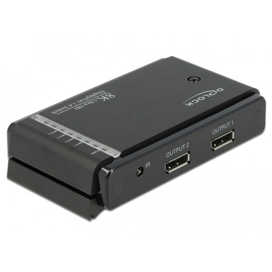 Delock displayport switch 2x 2 displayport in naar 1x 2 displayport out (zwart)