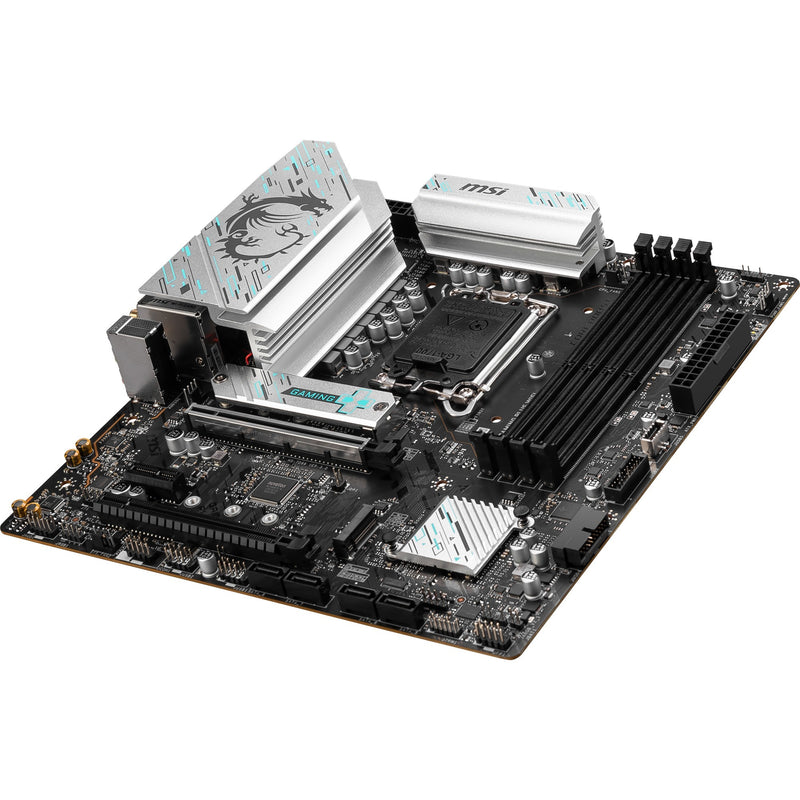 Afbeelding laden in galerijviewer, Msi b760m gaming plus wifi socket 1700 moederbord (zwart zilver, raid, 2.5 gb-lan, wi-fi 6e, bt, sound, µatx)
