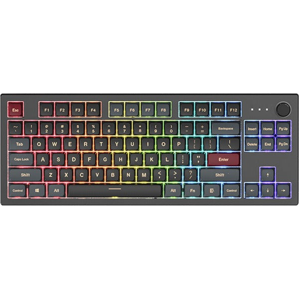 Afbeelding laden in galerijviewer, Montech mkey darkness tkl rgb mechanisch toetsenbord (zwart, us lay-out (qwerty), gateron g pro yellow, 80% (tkl), hot-swappable, rgb, pbt)
