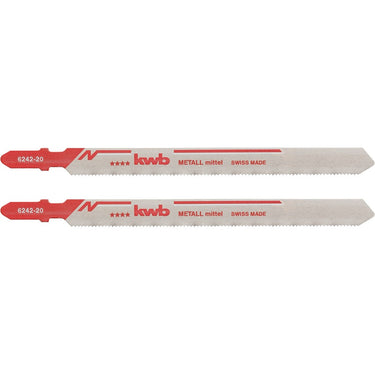 Kwb decoupeerzaagbladen metaalbewerking, hss t-schacht, extra lang 624220 (2 stuks)