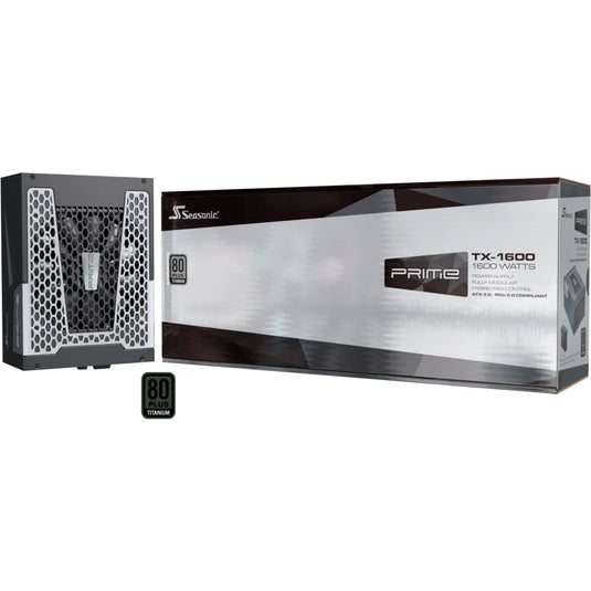 Seasonic prime tx-1600 modulaire 1600 watt voeding (zwart, 2x 12v-2x6, 6x pcie)