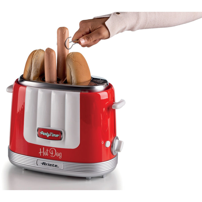 Afbeelding laden in galerijviewer, Ariete party time hotdogmaker 0206 00 hot dog maker (rood wit)

