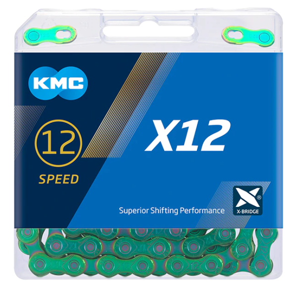 Afbeelding laden in galerijviewer, Kmc kette x12 chain x12 126 links aurora green
