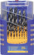 Fisch-tools set houtspiraalboren | 25-delig | d. 1-13 mm 0,5 mm spoed | chroom-vanadiumstaal | 1 stuk - 0120025k01 - 0120025k01