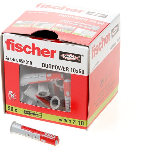 Afbeelding laden in galerijviewer, Fischer plug duopower 10x50mm (prijs per 50 stuks)
