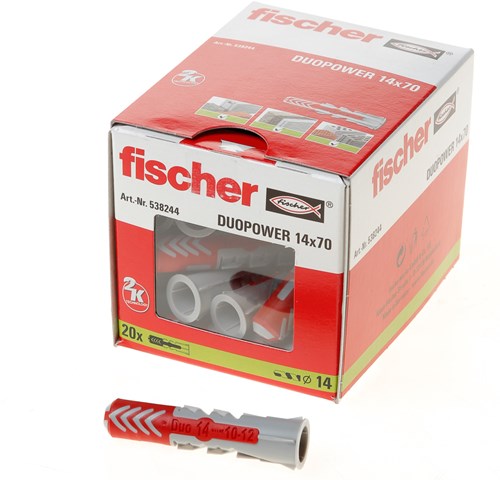 Afbeelding laden in galerijviewer, Fischer duopower pluggen 14x70mm - 20 stuks
