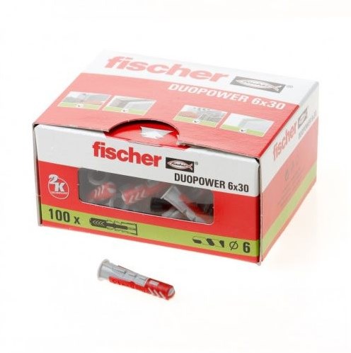 Afbeelding laden in galerijviewer, Fischer duopower plug 6x30 - 100 stuks - 535453
