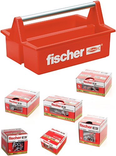 Afbeelding laden in galerijviewer, Fischer duopower pluggen assortiment 395 stuks in mobibox
