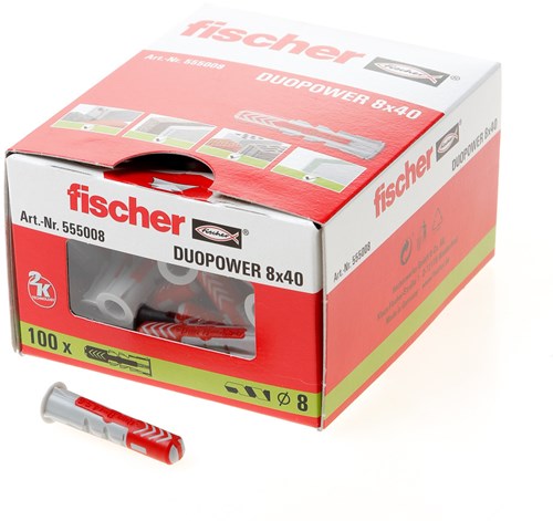Afbeelding laden in galerijviewer, Fischer duopower | universele pluggen | 8x40 mm - 100 stuks - 535455

