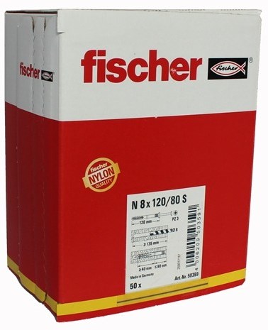 Afbeelding laden in galerijviewer, Fischer nagelplug n8x120 (50st.)
