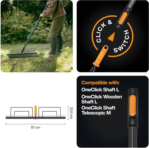 Afbeelding laden in galerijviewer, Fiskars oneclick gazonhark - 1080680
