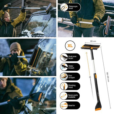 Fiskars x-serie telescopische en roterende sneeuwborstel en ijskrabber voor de auto - 1078492