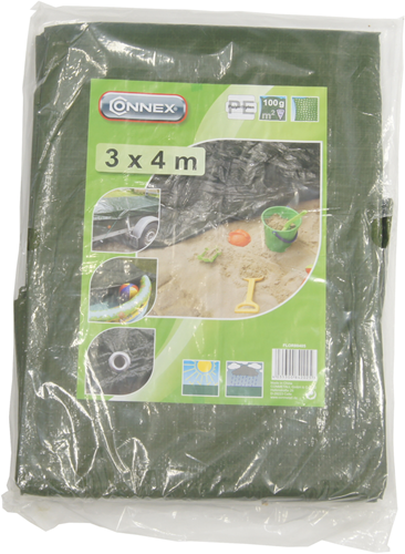 Afbeelding laden in galerijviewer, Connex afdekzeil 3x4m pp pe profi 100g - flor80405

