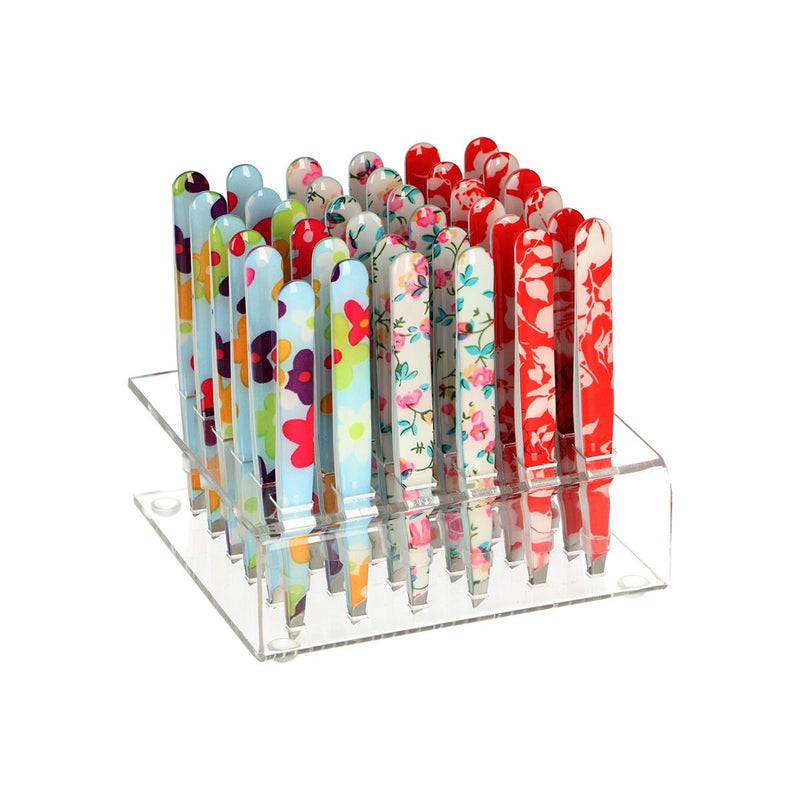 Afbeelding laden in galerijviewer, Face nail pincet bloemen assorti display 36 stuks
