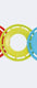 Van der doelen frisbee in de gele kleur verkrijgbaar