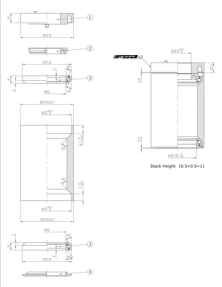 Afbeelding laden in galerijviewer, Fsa no.55r 1.5 acr headset
