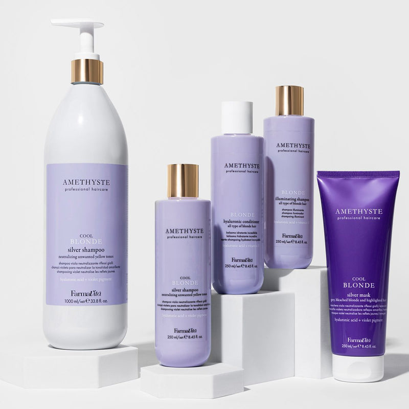 Afbeelding laden in galerijviewer, Farmavita amethyste cool blonde silver shampoo 1000ml

