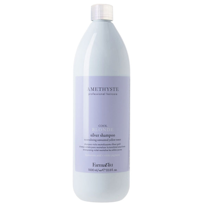 Afbeelding laden in galerijviewer, Farmavita amethyste cool blonde silver shampoo 1000ml
