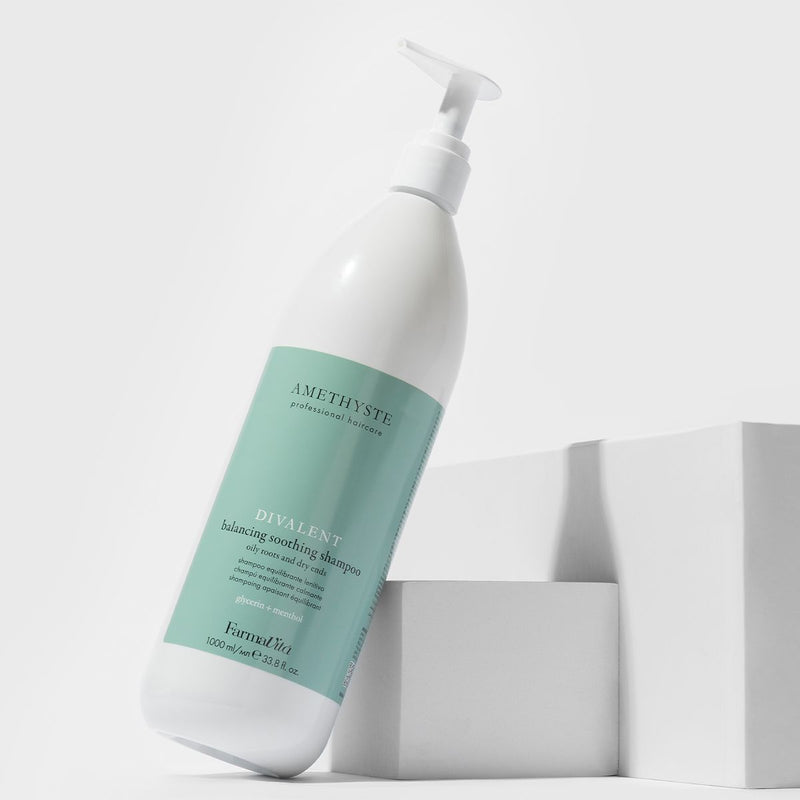 Afbeelding laden in galerijviewer, Farmavita amethyste divalent balancing soothing shampoo 1000ml
