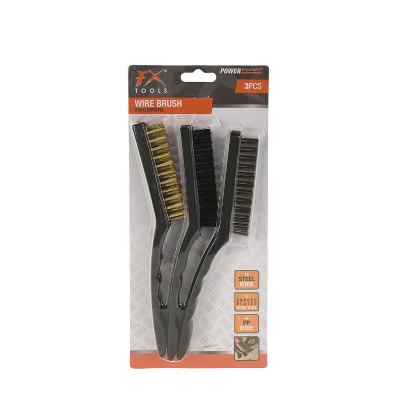 Afbeelding laden in galerijviewer, Fx tools staalborstel 21cm set 3-delig
