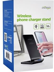 Afbeelding laden in galerijviewer, Enzo gembird draadloze qi lader standaard 10w zwart voor smartphone - 9540254
