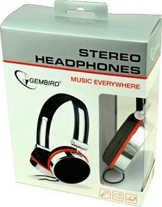 Afbeelding laden in galerijviewer, Enzo gembird stereo hoofdtelefoon zwart rood
