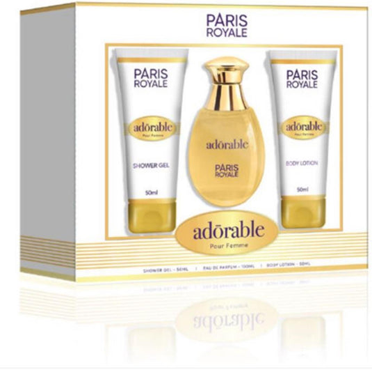 Giftset vrouw paris royale adorable 3-delig