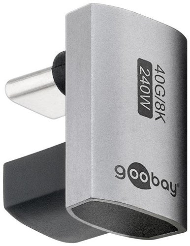 Afbeelding laden in galerijviewer, Enzo goobay usb-c adapter | male female | u vorm | 180 graden adapter - 9550436
