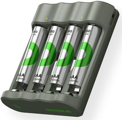 Afbeelding laden in galerijviewer, Gp batterijlader usb 3h met 4x850ma aaa batterij - 3503060
