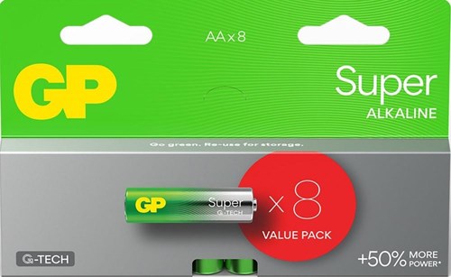Afbeelding laden in galerijviewer, Gp 8-multipack aa batterij alkaline lr06 15a - 3012260
