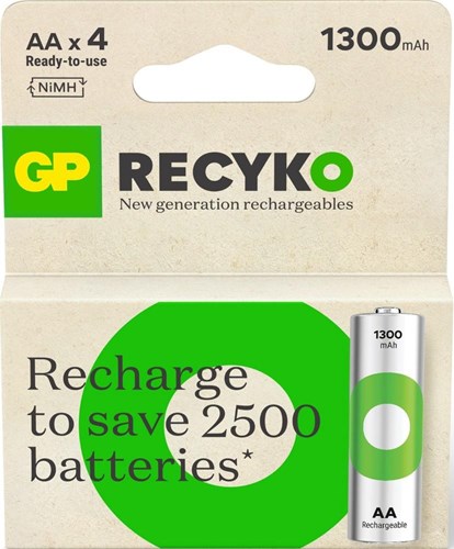 Afbeelding laden in galerijviewer, Gp producten batterij oplaadbaar aa 1300mah x4st
