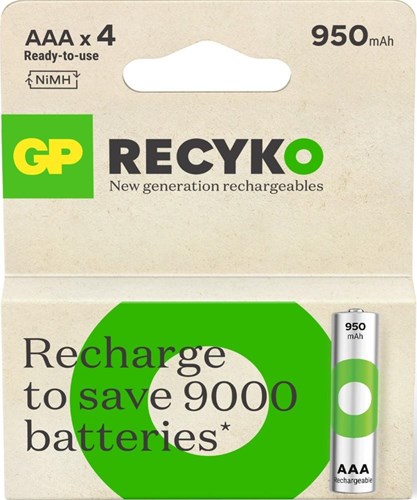 Afbeelding laden in galerijviewer, Gp nimh oplaadbare batterij aaa 950ma blister(4) - 3311422
